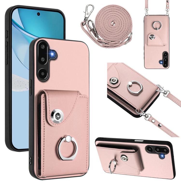 Organ Card Bag Ring Holder Phone Case with Long Lanyard, For Samsung Galaxy M56 5G, For Samsung Galaxy M16 5G / F16 5G, For Samsung Galaxy M35 5G