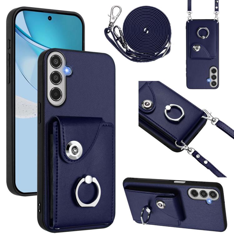 Organ Card Bag Ring Holder Phone Case with Long Lanyard, For Samsung Galaxy M56 5G, For Samsung Galaxy M16 5G / F16 5G, For Samsung Galaxy M35 5G