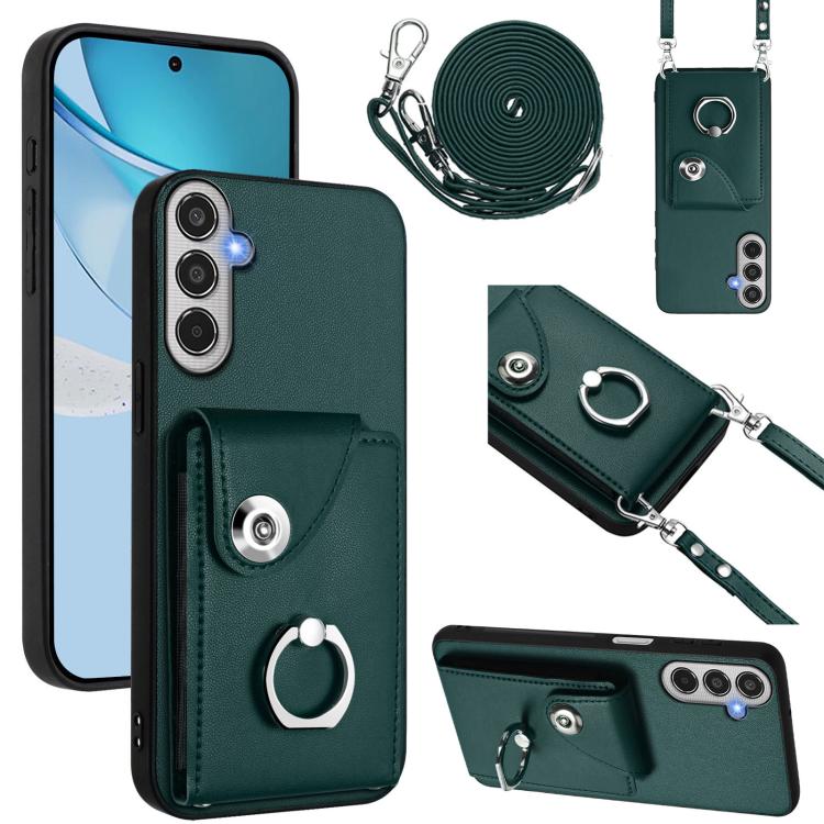 Organ Card Bag Ring Holder Phone Case with Long Lanyard, For Samsung Galaxy M56 5G, For Samsung Galaxy M16 5G / F16 5G, For Samsung Galaxy M35 5G