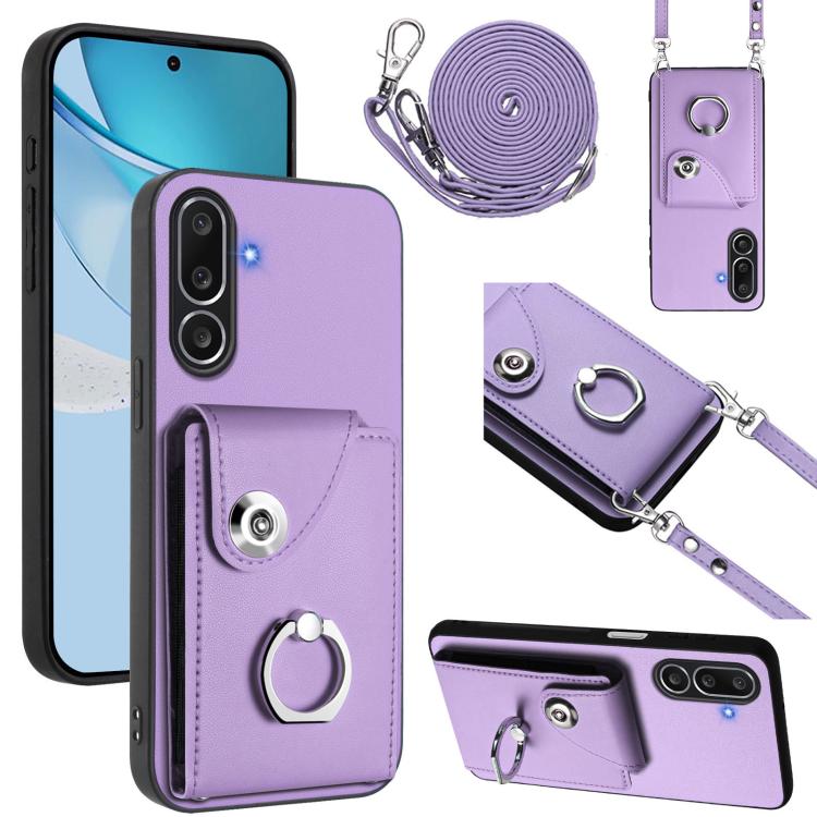 Organ Card Bag Ring Holder Phone Case with Long Lanyard, For Samsung Galaxy M56 5G, For Samsung Galaxy M16 5G / F16 5G, For Samsung Galaxy M35 5G