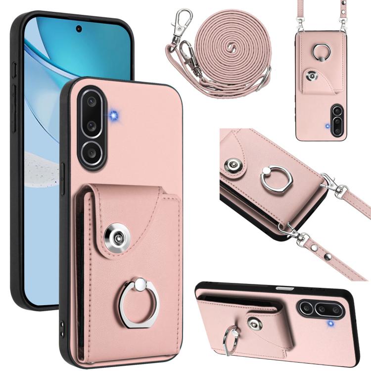 Organ Card Bag Ring Holder Phone Case with Long Lanyard, For Samsung Galaxy M56 5G, For Samsung Galaxy M16 5G / F16 5G, For Samsung Galaxy M35 5G