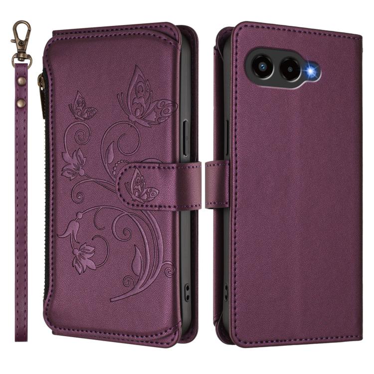Butterfly Love Flower Multi-card Zipper Wallet Leather Phone Case, For T-Mobile Revvl 8 / T Phone 3, For T-Mobile Revvl 7 Pro / T Phone 2 Pro, For T-Mobile Revvl 7 / T Phone 2 5G, For T-Mobile Revvl 6 Pro 5G / 6X Pro 5G                                 ...