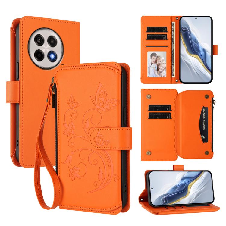 Butterfly Love Flower Multi-card Zipper Wallet Leather Phone Case, For OnePlus Turbo 6X Pro 5G, For OnePlus Turbo 6 / 6V 5G, For OnePlus Nord 5 5G / Ace 5 Ultra, For OnePlus Nord CE5 / Ace 5 Racing, For OnePlus 13T, For OnePlus 13R 5G / Ace 5 / 5 Pro