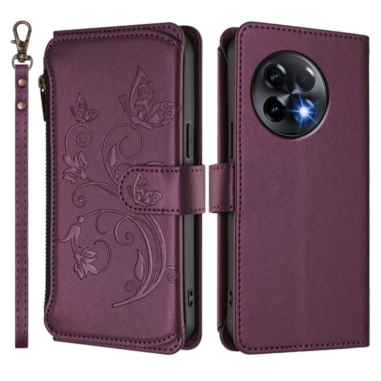 Butterfly Love Flower Multi-card Zipper Wallet Leather Phone Case, For OnePlus 11R 5G / Ace 2 5G, For OnePlus 11, For OnePlus Nord N300, For OnePlus 10T 5G / Ace Pro 5G, For OnePlus Nord 2T, For OnePlus 10R / Ace