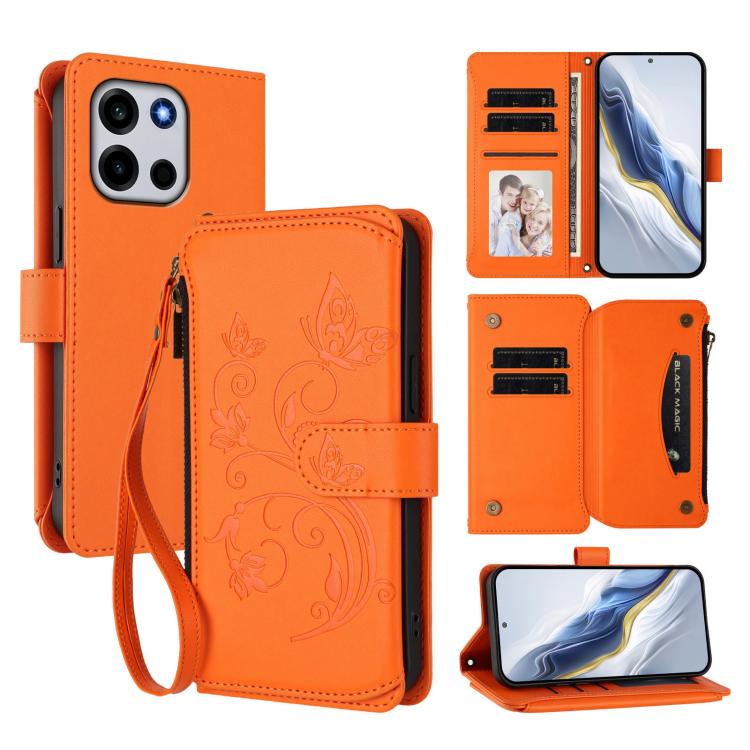 Butterfly Love Flower Multi-card Zipper Wallet Leather Phone Case, For OnePlus Turbo 6X Pro 5G, For OnePlus Turbo 6 / 6V 5G, For OnePlus Nord 5 5G / Ace 5 Ultra, For OnePlus Nord CE5 / Ace 5 Racing, For OnePlus 13T, For OnePlus 13R 5G / Ace 5 / 5 Pro