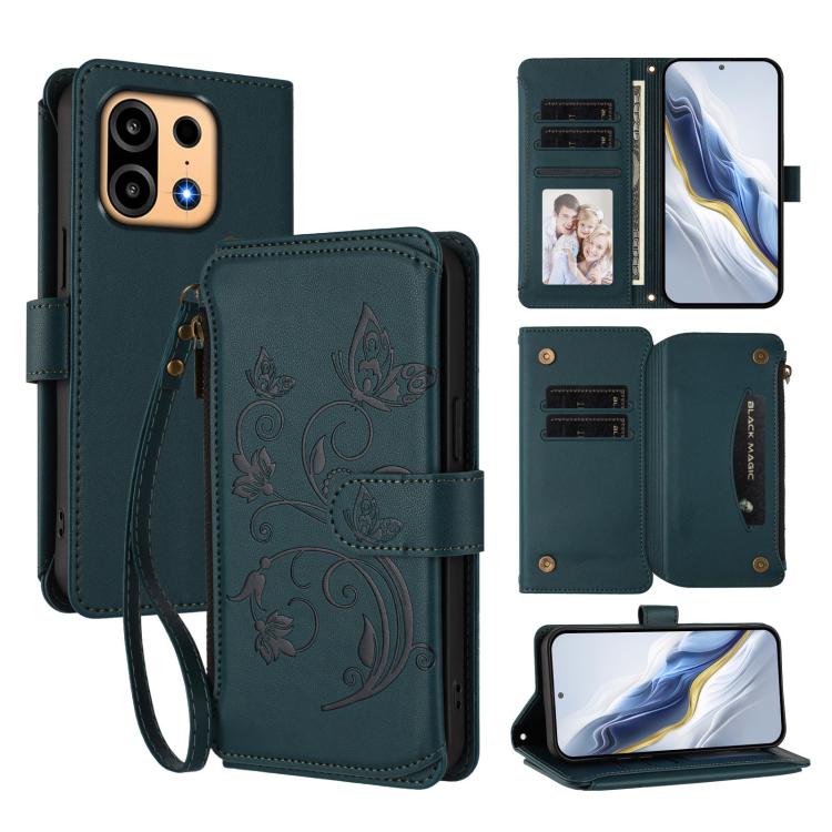 Butterfly Love Flower Multi-card Zipper Wallet Leather Phone Case, For OnePlus Turbo 6X Pro 5G, For OnePlus Turbo 6 / 6V 5G, For OnePlus Nord 5 5G / Ace 5 Ultra, For OnePlus Nord CE5 / Ace 5 Racing, For OnePlus 13T, For OnePlus 13R 5G / Ace 5 / 5 Pro