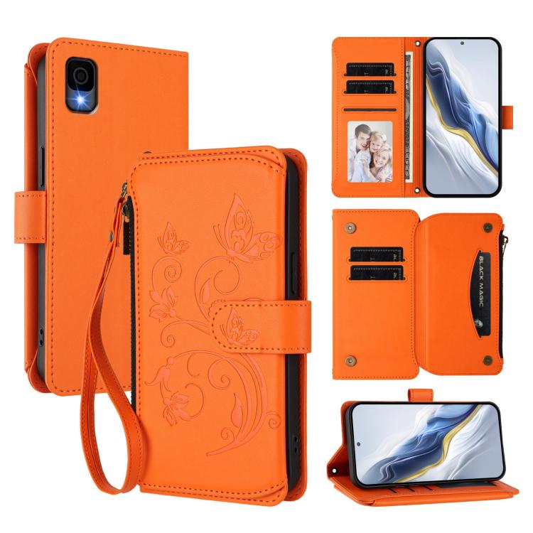 Butterfly Love Flower Multi-card Zipper Wallet Leather Phone Case, For TCL K70 Power 4G / K70 4G, For TCL NxtPaper 70 Pro 5G, For TCL K32 5G / K33 5G, For TCL 60 SE NxtPaper, For TCL 30Z / T602DL / 30 LE / T602DL, For TCL 40 XL / 40 T / T608DL