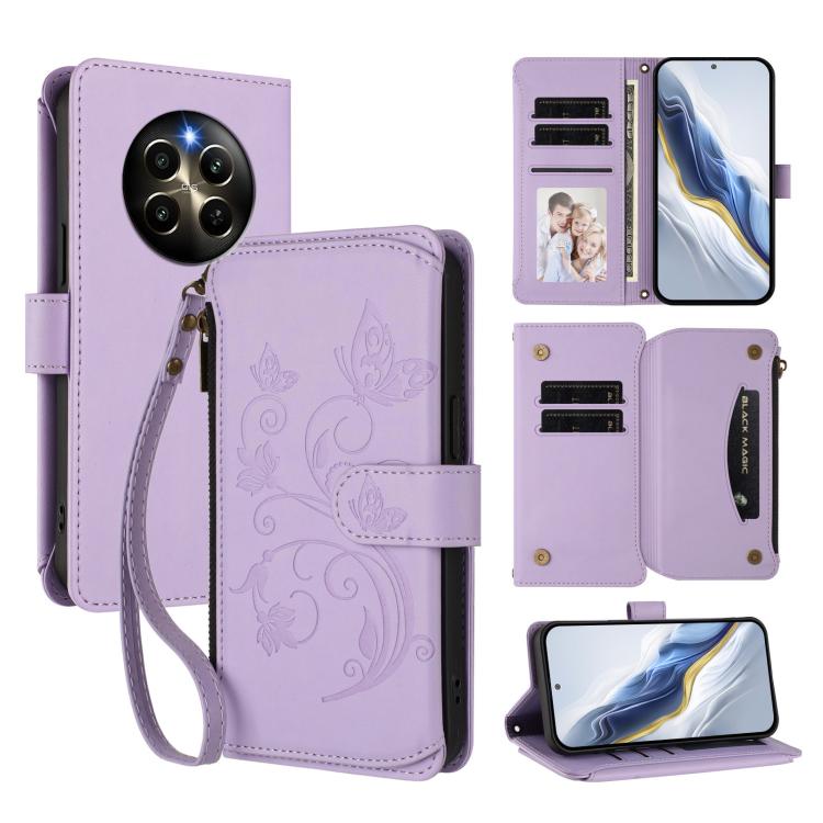 Butterfly Love Flower Multi-card Zipper Wallet Leather Phone Case, For Realme C67 4G / 12 Lite 4G Global, For Realme 12 Pro / 12 Pro+ / P1 Pro 5G, For Realme C53 / C51 4G Global, For Realme 11 5G Global / C67 5G India, For Realme 11 4G Global          ...