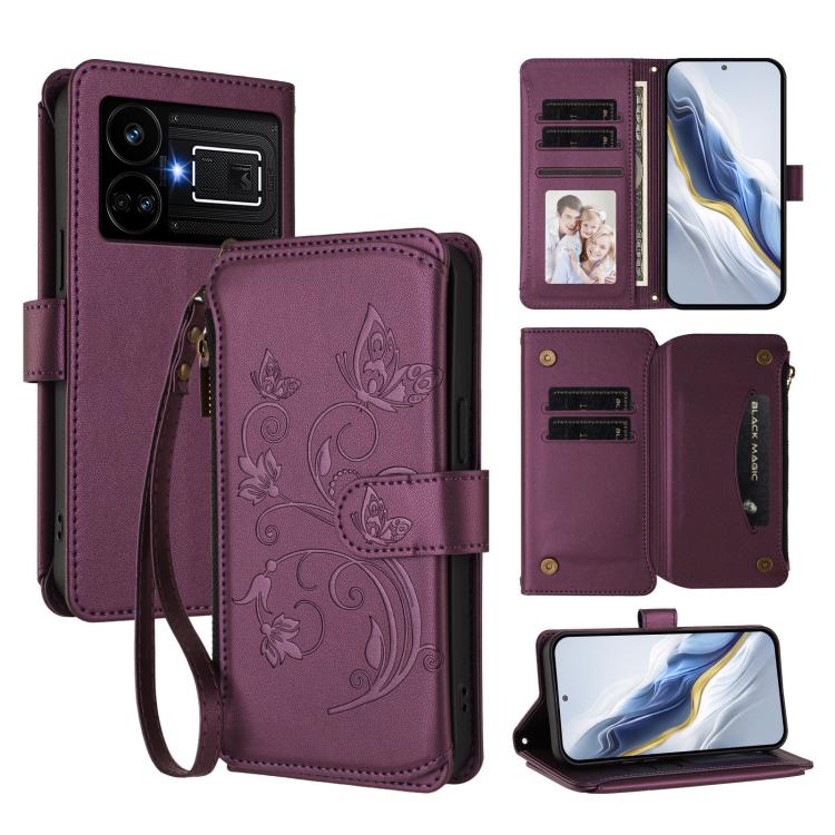 Butterfly Love Flower Multi-card Zipper Wallet Leather Phone Case, For Realme C67 4G / 12 Lite 4G Global, For Realme 12 Pro / 12 Pro+ / P1 Pro 5G, For Realme C53 / C51 4G Global, For Realme 11 5G Global / C67 5G India, For Realme 11 4G Global          ...