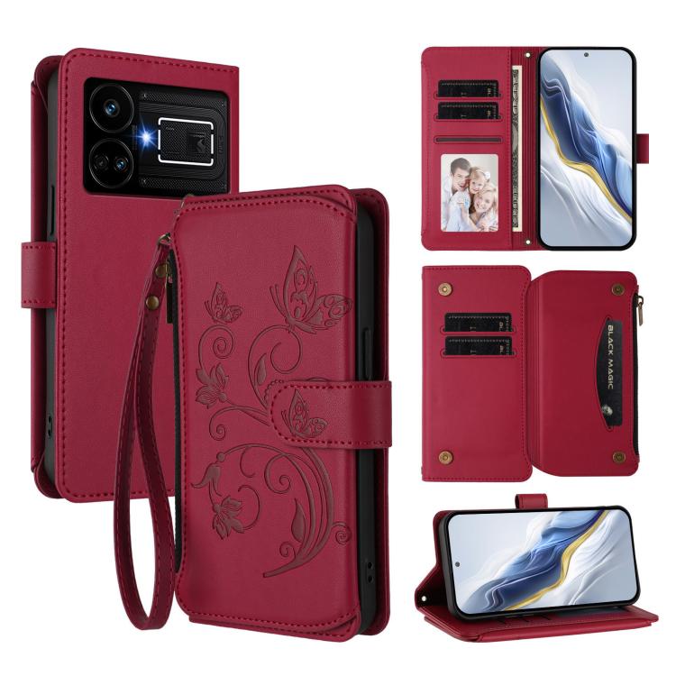 Butterfly Love Flower Multi-card Zipper Wallet Leather Phone Case, For Realme C67 4G / 12 Lite 4G Global, For Realme 12 Pro / 12 Pro+ / P1 Pro 5G, For Realme C53 / C51 4G Global, For Realme 11 5G Global / C67 5G India, For Realme 11 4G Global          ...