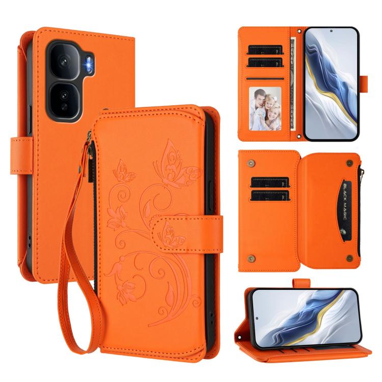 Butterfly Love Flower Multi-card Zipper Wallet Leather Phone Case, For vivo V60 Lite 5G Global, For vivo Y400 5G Global, For vivo Y400 4G, For vivo iQOO Neo 10+, For vivo V60 5G Curved Global, For vivo Y400 Pro 5G