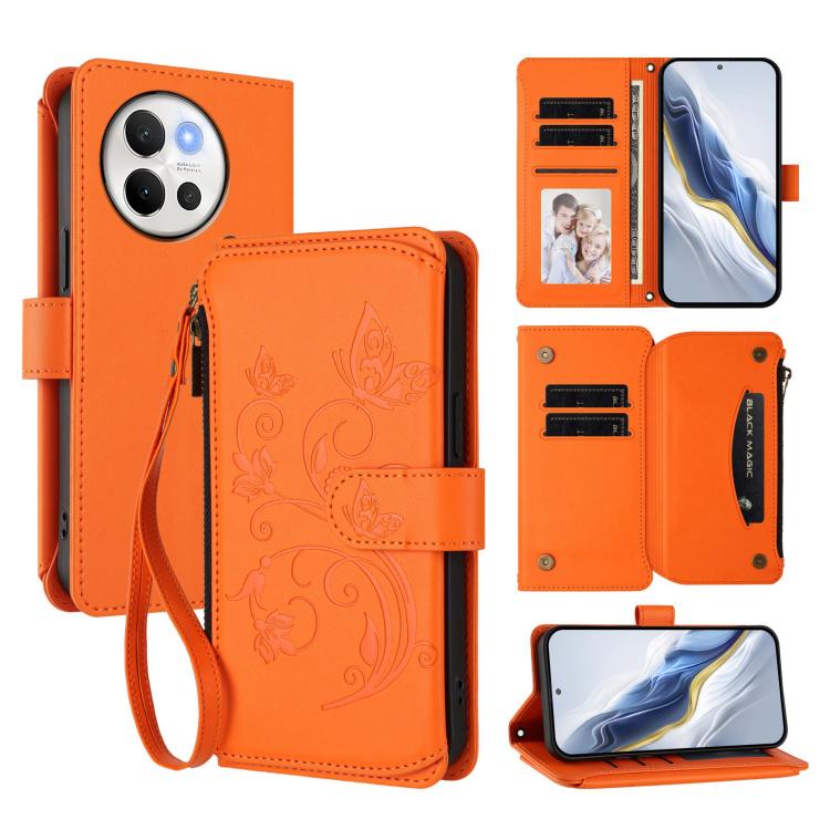Butterfly Love Flower Multi-card Zipper Wallet Leather Phone Case, For vivo V40 5G / V40 Pro 5G, For vivo Y03 / Y18 Global / Y28s 5G, For vivo iQOO Z9s Pro 5G India / T3 Pro, For vivo V40 Lite 5G / V30e 5G, For vivo S19, For vivo Y28 4G Global