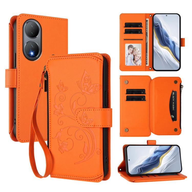 Butterfly Love Flower Multi-card Zipper Wallet Leather Phone Case, For vivo Y02A 4G / Y11 2023 / Y02t, For vivo Y78+ 5G Global / V29 Lite, For vivo Y100 India / Y100A Global, For vivo Y56 5G Global / Y16 4G Global, For vivo S16 / V27 5G / V27 Pro 5G   ...