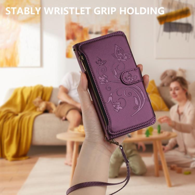 Butterfly Love Flower Multi-card Zipper Wallet Leather Phone Case, For vivo V60 Lite 5G Global, For vivo Y400 5G Global, For vivo Y400 4G, For vivo iQOO Neo 10+, For vivo V60 5G Curved Global, For vivo Y400 Pro 5G