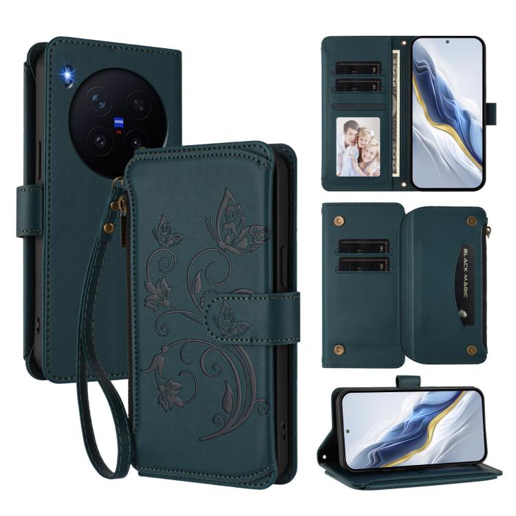 Butterfly Love Flower Multi-card Zipper Wallet Leather Phone Case, For vivo S50 Pro mini / X300 FE 5G Russia, For vivo Y21 5G 2026 / Y05 4G / Y11d, For vivo V70 FE 5G, For vivo X300 Pro, For vivo X300, For vivo Y31 5G Global