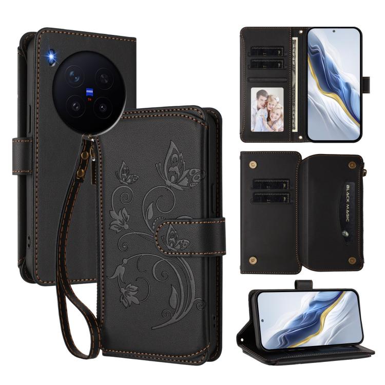 Butterfly Love Flower Multi-card Zipper Wallet Leather Phone Case, For vivo S50 Pro mini / X300 FE 5G Russia, For vivo Y21 5G 2026 / Y05 4G / Y11d, For vivo V70 FE 5G, For vivo X300 Pro, For vivo X300, For vivo Y31 5G Global