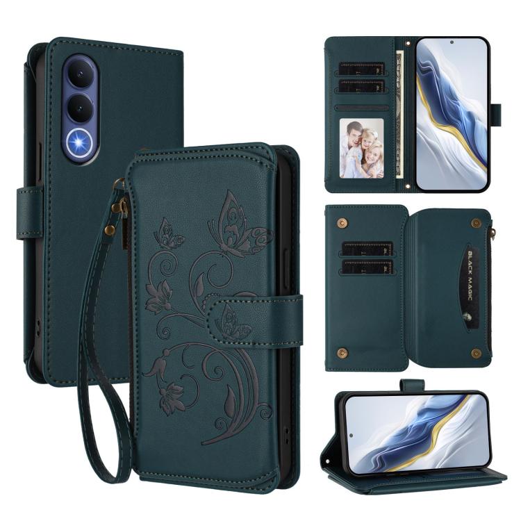 Butterfly Love Flower Multi-card Zipper Wallet Leather Phone Case, For vivo S50 Pro mini / X300 FE 5G Russia, For vivo Y21 5G 2026 / Y05 4G / Y11d, For vivo V70 FE 5G, For vivo X300 Pro, For vivo X300, For vivo Y31 5G Global