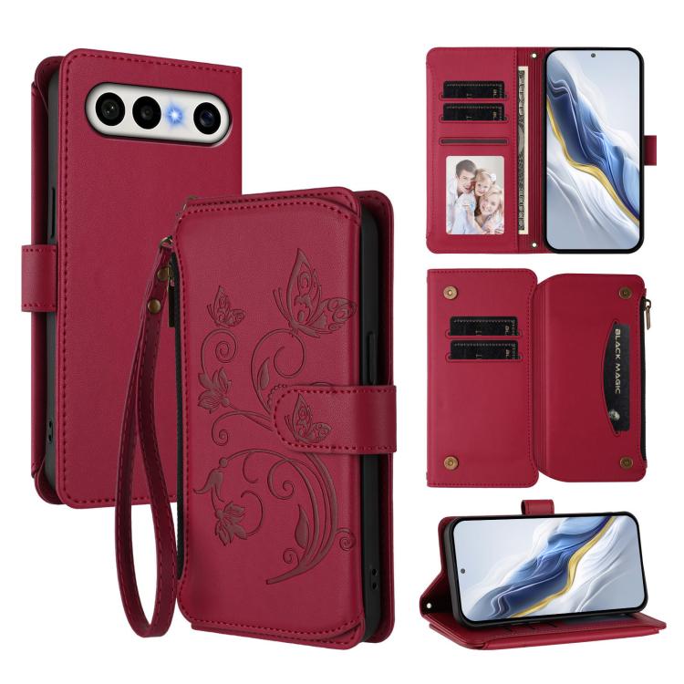 Butterfly Love Flower Multi-card Zipper Wallet Leather Phone Case, For vivo S50 Pro mini / X300 FE 5G Russia, For vivo Y21 5G 2026 / Y05 4G / Y11d, For vivo V70 FE 5G, For vivo X300 Pro, For vivo X300, For vivo Y31 5G Global