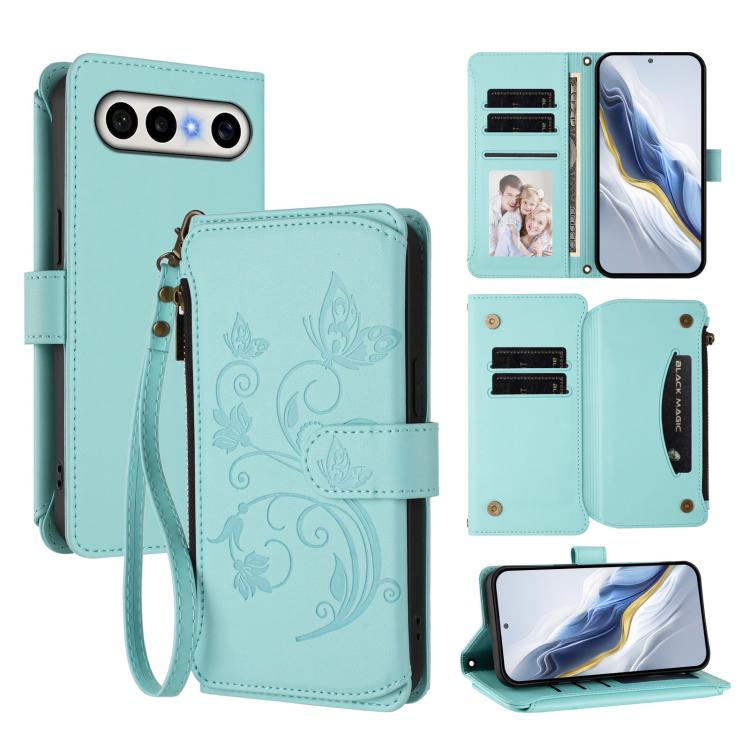 Butterfly Love Flower Multi-card Zipper Wallet Leather Phone Case, For vivo S50 Pro mini / X300 FE 5G Russia, For vivo Y21 5G 2026 / Y05 4G / Y11d, For vivo V70 FE 5G, For vivo X300 Pro, For vivo X300, For vivo Y31 5G Global