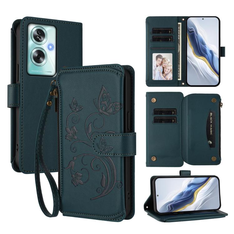 Butterfly Love Flower Multi-card Zipper Wallet Leather Phone Case, For OPPO Find X9 Pro, For OPPO K13 India, For OPPO K13 Turbo / K13 Turbo Pro 5G, For OPPO Reno14 F 5G / Reno14 5G, For OPPO A79 5G Global, For OPPO A5x 5G / 4G Global