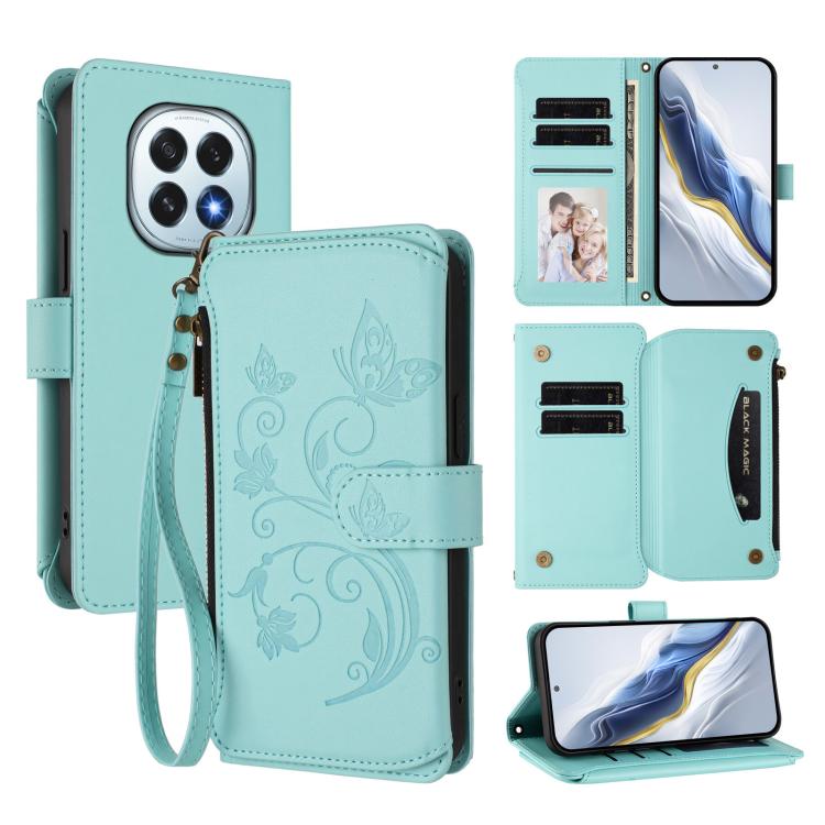 Butterfly Love Flower Multi-card Zipper Wallet Leather Phone Case, For OPPO F29 Pro 5G Global, For OPPO F29 5G Global, For OPPO Reno13 Pro 5G Global, For OPPO Reno13 5G Global, For OPPO Reno13 F 5G Global / 4G India, For OPPO A3x / A3 / A60 5G Global