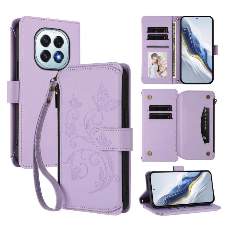 Butterfly Love Flower Multi-card Zipper Wallet Leather Phone Case, For OPPO F29 Pro 5G Global, For OPPO F29 5G Global, For OPPO Reno13 Pro 5G Global, For OPPO Reno13 5G Global, For OPPO Reno13 F 5G Global / 4G India, For OPPO A3x / A3 / A60 5G Global