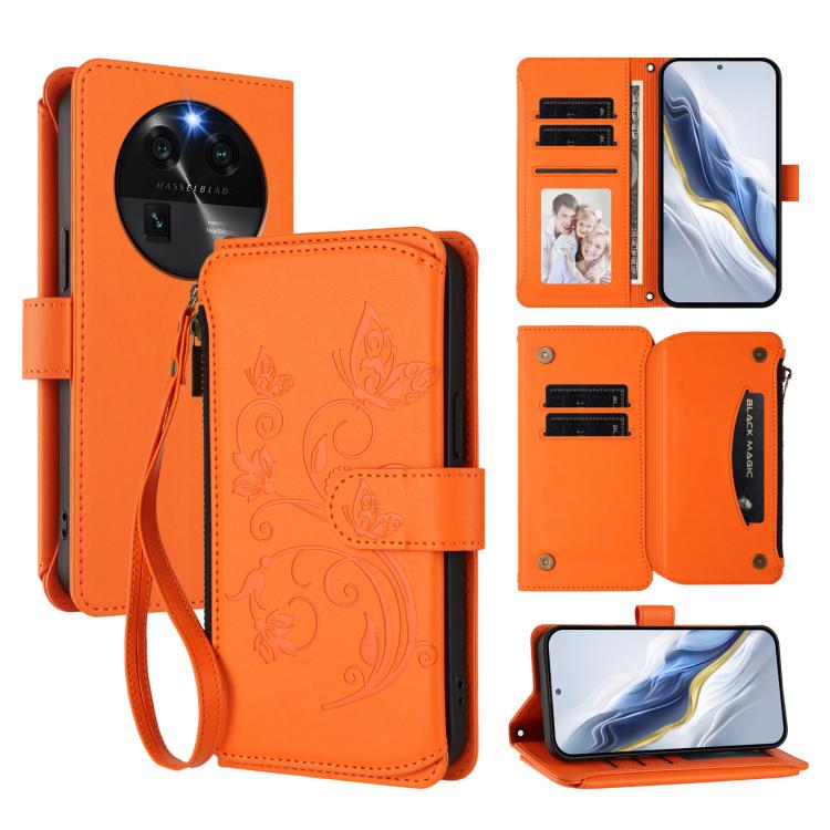 Butterfly Love Flower Multi-card Zipper Wallet Leather Phone Case, For OPPO Find X8 Pro 5G, For OPPO A78 5G Global / A1x 5G, For OPPO Reno8 T 4G Global, For OPPO Find X6 Pro 5G, For OPPO Find X6 5G, For OPPO Reno8 T 5G Global /  A1 Pro 5G