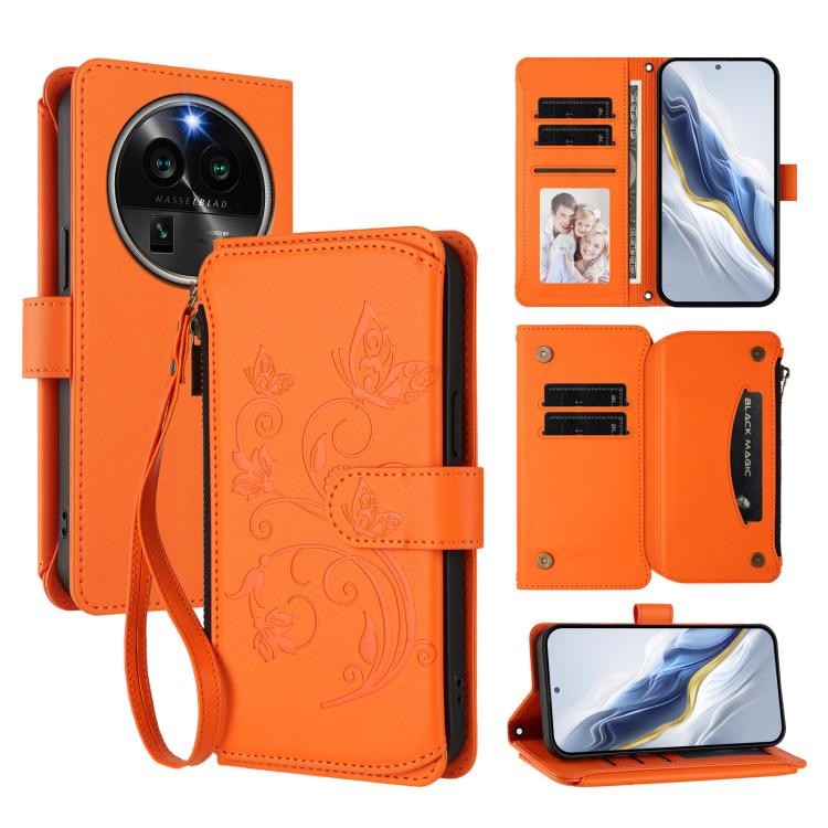 Butterfly Love Flower Multi-card Zipper Wallet Leather Phone Case, For OPPO Find X8 Pro 5G, For OPPO A78 5G Global / A1x 5G, For OPPO Reno8 T 4G Global, For OPPO Find X6 Pro 5G, For OPPO Find X6 5G, For OPPO Reno8 T 5G Global /  A1 Pro 5G