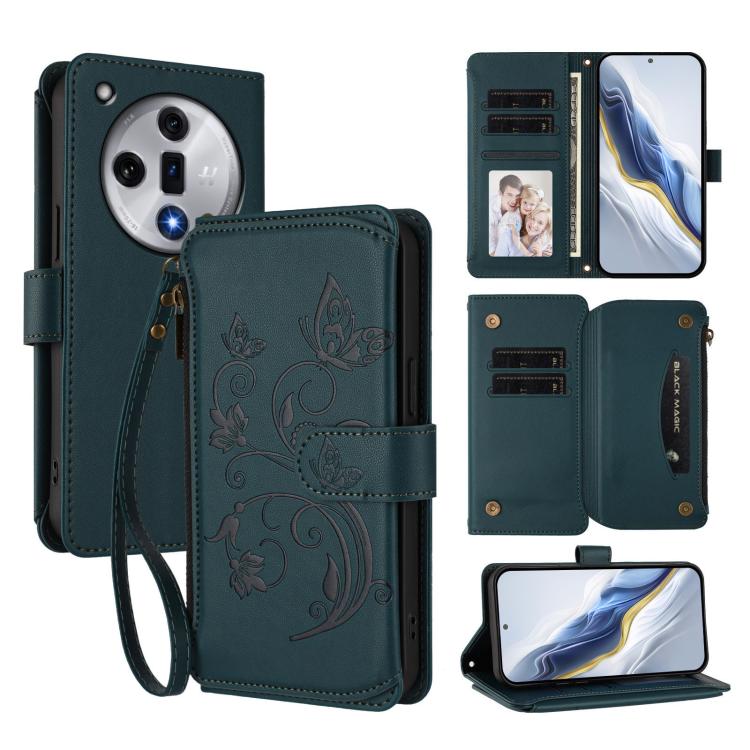 Butterfly Love Flower Multi-card Zipper Wallet Leather Phone Case, For OPPO A60 4G Global, For OPPO Reno11 F 5G Global, For OPPO Find X7, For OPPO Reno11 5G Global, For OPPO Reno11 Pro 5G Global, For OPPO Find X7 Ultra