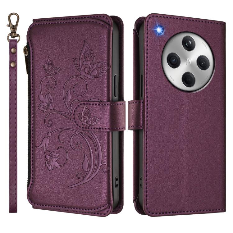 Butterfly Love Flower Multi-card Zipper Wallet Leather Phone Case, For OPPO Find X8 5G, For OPPO A80 5G EU / K12x 5G Global, For OPPO Reno12 F 5G / 4G, For OPPO Reno12 Pro 5G Global, For OPPO Reno12 5G Global, For OPPO A2 Pro 5G / F27 Pro 5G
