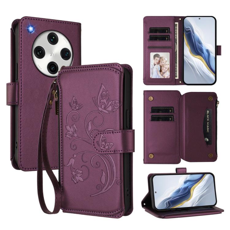 Butterfly Love Flower Multi-card Zipper Wallet Leather Phone Case, For OPPO Find X8 Pro 5G, For OPPO A78 5G Global / A1x 5G, For OPPO Reno8 T 4G Global, For OPPO Find X6 Pro 5G, For OPPO Find X6 5G, For OPPO Reno8 T 5G Global /  A1 Pro 5G
