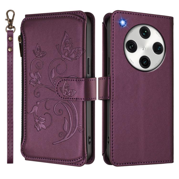 Butterfly Love Flower Multi-card Zipper Wallet Leather Phone Case, For OPPO Find X8 Pro 5G, For OPPO A78 5G Global / A1x 5G, For OPPO Reno8 T 4G Global, For OPPO Find X6 Pro 5G, For OPPO Find X6 5G, For OPPO Reno8 T 5G Global /  A1 Pro 5G
