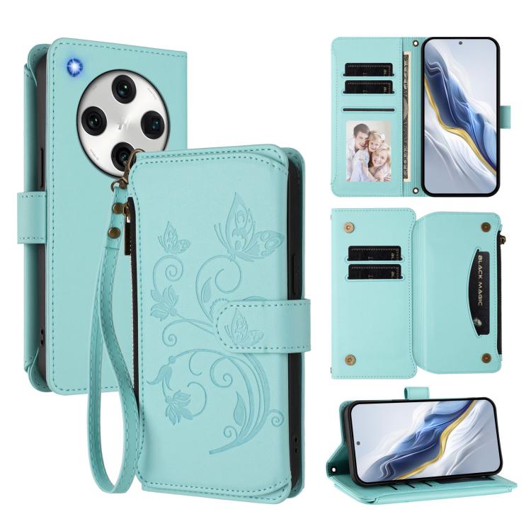 Butterfly Love Flower Multi-card Zipper Wallet Leather Phone Case, For OPPO Find X8 Pro 5G, For OPPO A78 5G Global / A1x 5G, For OPPO Reno8 T 4G Global, For OPPO Find X6 Pro 5G, For OPPO Find X6 5G, For OPPO Reno8 T 5G Global /  A1 Pro 5G