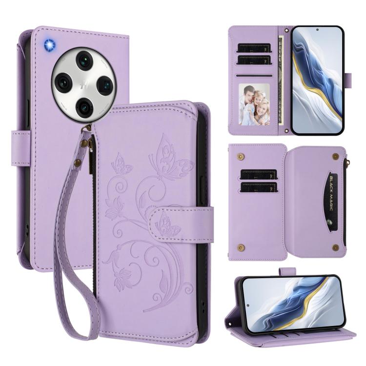 Butterfly Love Flower Multi-card Zipper Wallet Leather Phone Case, For OPPO Find X8 Pro 5G, For OPPO A78 5G Global / A1x 5G, For OPPO Reno8 T 4G Global, For OPPO Find X6 Pro 5G, For OPPO Find X6 5G, For OPPO Reno8 T 5G Global /  A1 Pro 5G