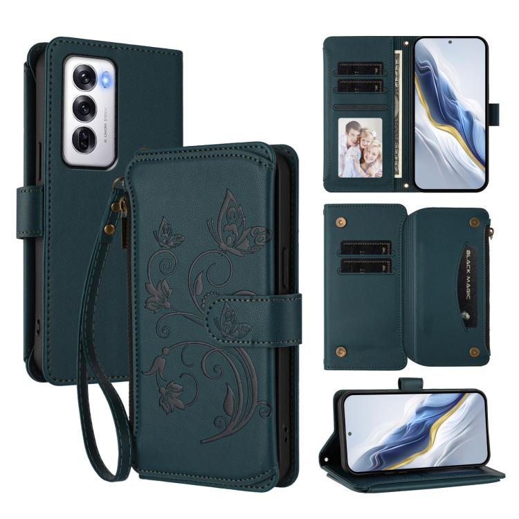 Butterfly Love Flower Multi-card Zipper Wallet Leather Phone Case, For OPPO Find X8 5G, For OPPO A80 5G EU / K12x 5G Global, For OPPO Reno12 F 5G / 4G, For OPPO Reno12 Pro 5G Global, For OPPO Reno12 5G Global, For OPPO A2 Pro 5G / F27 Pro 5G