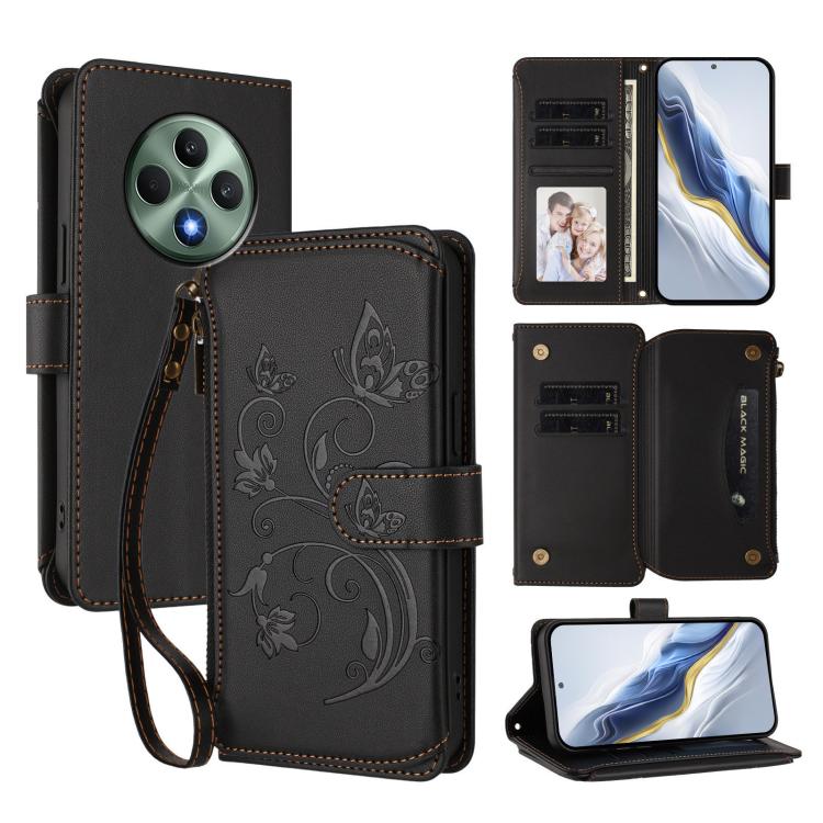 Butterfly Love Flower Multi-card Zipper Wallet Leather Phone Case, For OPPO Find X8 5G, For OPPO A80 5G EU / K12x 5G Global, For OPPO Reno12 F 5G / 4G, For OPPO Reno12 Pro 5G Global, For OPPO Reno12 5G Global, For OPPO A2 Pro 5G / F27 Pro 5G