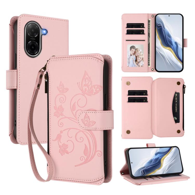 Butterfly Love Flower Multi-card Zipper Wallet Leather Phone Case, For Redmi A7 / A5 4G 171mm / Poco C71, For Redmi K90 Max 5G, For Redmi A7 Pro 171mm / Poco C85x 5G, For Redmi Turbo 5 Max / Poco X8 Pro Max, For Redmi Turbo 5 Global / Poco X8 Pro 5G   ...