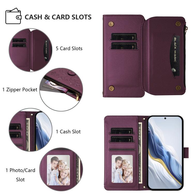 Butterfly Love Flower Multi-card Zipper Wallet Leather Phone Case, For Redmi 11A / Poco C55, For Redmi Note 12 Pro+ Global, For Redmi Note 12 Pro 5G Global / Speed, For Redmi Note 12 5G Global / Poco X5, For Redmi 10 5G / 11 Prime 5G                   ...