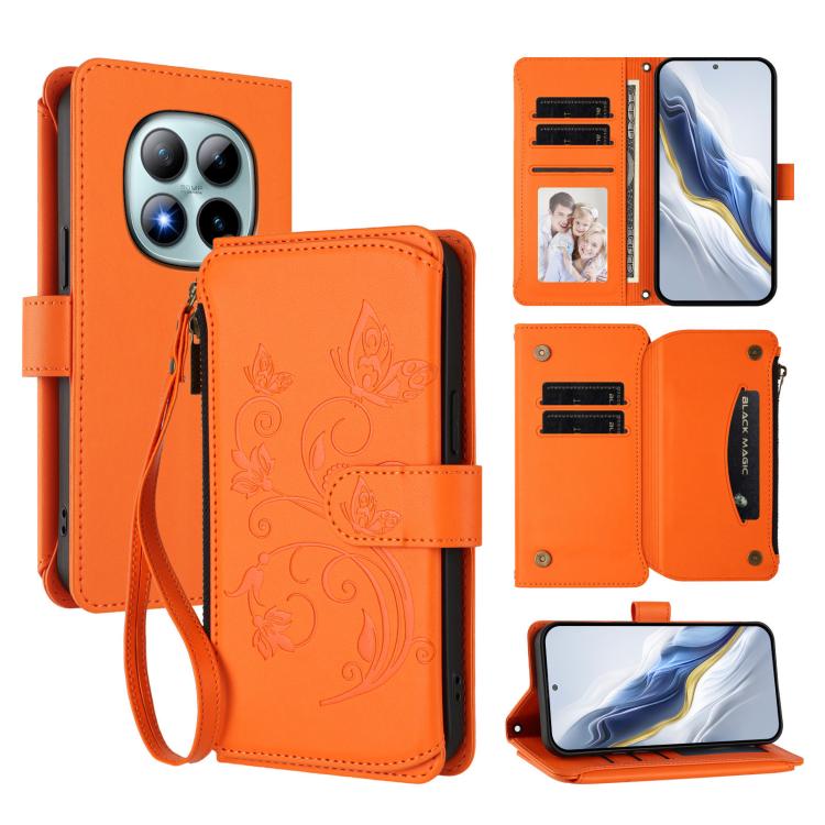 Butterfly Love Flower Multi-card Zipper Wallet Leather Phone Case, For Redmi A7 / A5 4G 171mm / Poco C71, For Redmi K90 Max 5G, For Redmi A7 Pro 171mm / Poco C85x 5G, For Redmi Turbo 5 Max / Poco X8 Pro Max, For Redmi Turbo 5 Global / Poco X8 Pro 5G   ...