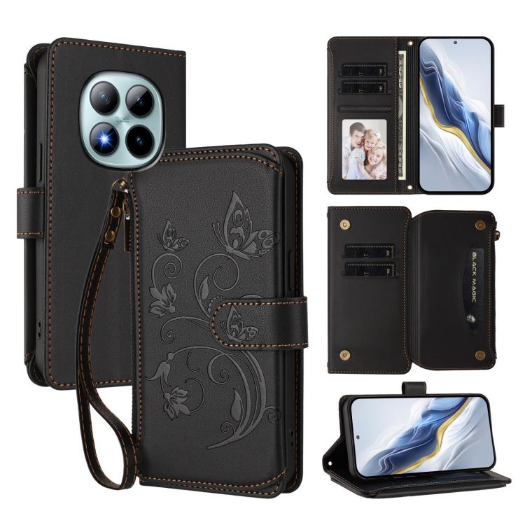 Butterfly Love Flower Multi-card Zipper Wallet Leather Phone Case, For Redmi A7 / A5 4G 171mm / Poco C71, For Redmi K90 Max 5G, For Redmi A7 Pro 171mm / Poco C85x 5G, For Redmi Turbo 5 Max / Poco X8 Pro Max, For Redmi Turbo 5 Global / Poco X8 Pro 5G   ...