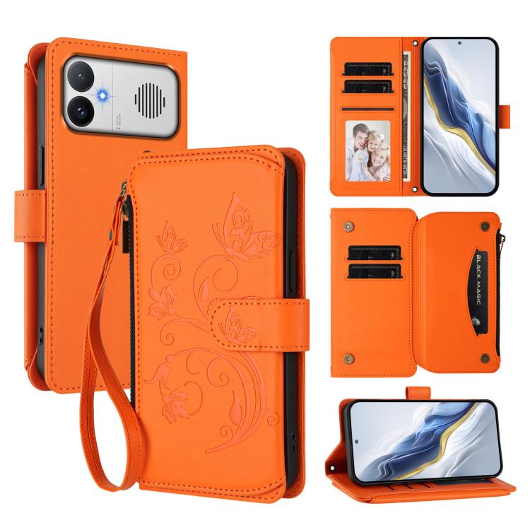 Butterfly Love Flower Multi-card Zipper Wallet Leather Phone Case, For Redmi A7 / A5 4G 171mm / Poco C71, For Redmi K90 Max 5G, For Redmi A7 Pro 171mm / Poco C85x 5G, For Redmi Turbo 5 Max / Poco X8 Pro Max, For Redmi Turbo 5 Global / Poco X8 Pro 5G   ...