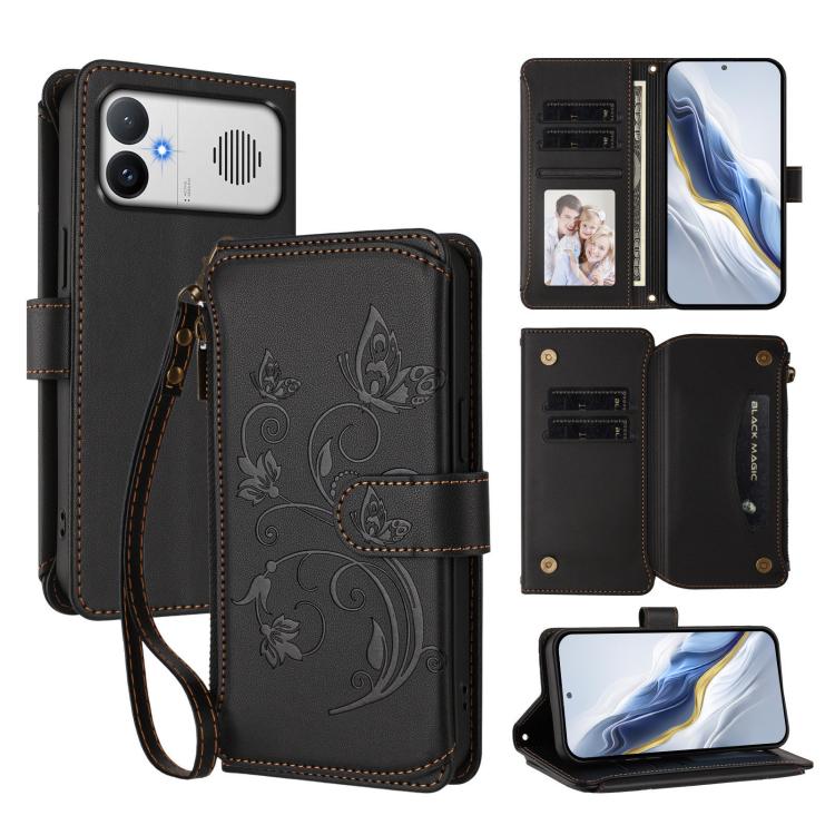 Butterfly Love Flower Multi-card Zipper Wallet Leather Phone Case, For Redmi A7 / A5 4G 171mm / Poco C71, For Redmi K90 Max 5G, For Redmi A7 Pro 171mm / Poco C85x 5G, For Redmi Turbo 5 Max / Poco X8 Pro Max, For Redmi Turbo 5 Global / Poco X8 Pro 5G   ...