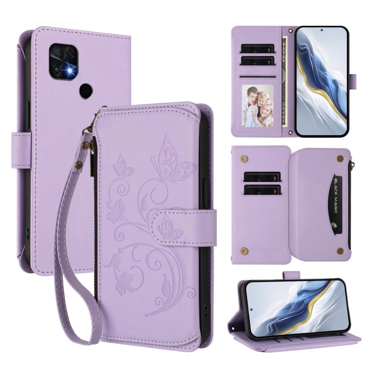 Butterfly Love Flower Multi-card Zipper Wallet Leather Phone Case, For Xiaomi 12 / Xiaomi 12X / Xiaomi 12S, For Xiaomi 12 Lite, For Xiaomi Poco C40 / Redmi 10C, For Xiaomi Civi 1S, For Xiaomi Poco M4 Pro 4G, For Xiaomi Poco X4 Pro 5G