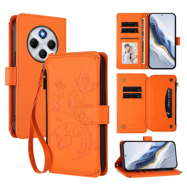 Butterfly Love Flower Multi-card Zipper Wallet Leather Phone Case, For Xiaomi Poco F7 Pro / Redmi K80, For Xiaomi Poco M7 5G / Poco C75 4G, For Xiaomi 15 Ultra, For Xiaomi Poco X7 Pro, For Xiaomi 15 Pro, For Xiaomi 15