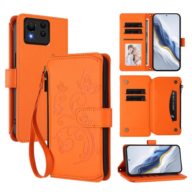 Butterfly Love Flower Multi-card Zipper Wallet Leather Phone Case, For ASUS Zenfone 12 Ultra, For ASUS ROG Phone 9 / 9 Pro, For ASUS Zenfone 11 Ultra, For ASUS ROG Phone 8 / 8 Pro