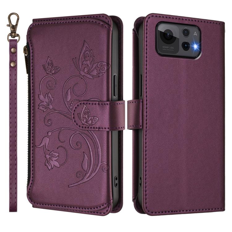 Butterfly Love Flower Multi-card Zipper Wallet Leather Phone Case, For ASUS Zenfone 12 Ultra, For ASUS ROG Phone 9 / 9 Pro, For ASUS Zenfone 11 Ultra, For ASUS ROG Phone 8 / 8 Pro