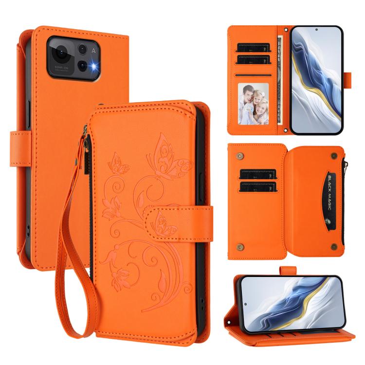 Butterfly Love Flower Multi-card Zipper Wallet Leather Phone Case, For ASUS Zenfone 12 Ultra, For ASUS ROG Phone 9 / 9 Pro, For ASUS Zenfone 11 Ultra, For ASUS ROG Phone 8 / 8 Pro