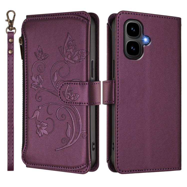 Butterfly Love Flower Multi-card Zipper Wallet Leather Phone Case, For Infinix Smart 10 / Tecno Pop 10, For Infinix GT 30 Pro, For Infinix Note 50s, For Infinix Note 50X 5G, For Infinix Note 50 Pro+ 5G, For Infinix Note 50 4G / 50 Pro 4G