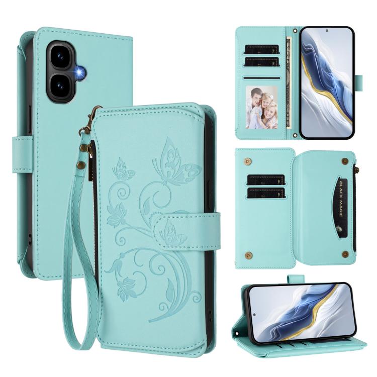 Butterfly Love Flower Multi-card Zipper Wallet Leather Phone Case, For Infinix Smart 10 / Tecno Pop 10, For Infinix GT 30 Pro, For Infinix Note 50s, For Infinix Note 50X 5G, For Infinix Note 50 Pro+ 5G, For Infinix Note 50 4G / 50 Pro 4G