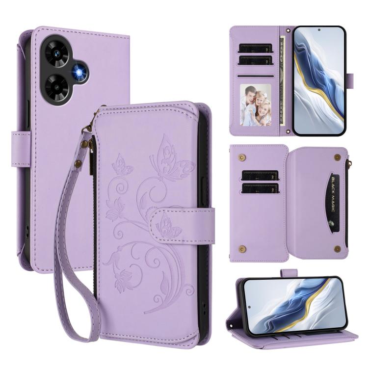 Butterfly Love Flower Multi-card Zipper Wallet Leather Phone Case, For Infinix Note 30 Pro 4G, For Infinix Note 30 VIP, For Infinix Hot 30i / X669, For Infinix Hot 30 4G, For Infinix Hot 20s / 20 Pro, For Infinix Hot 20 5G